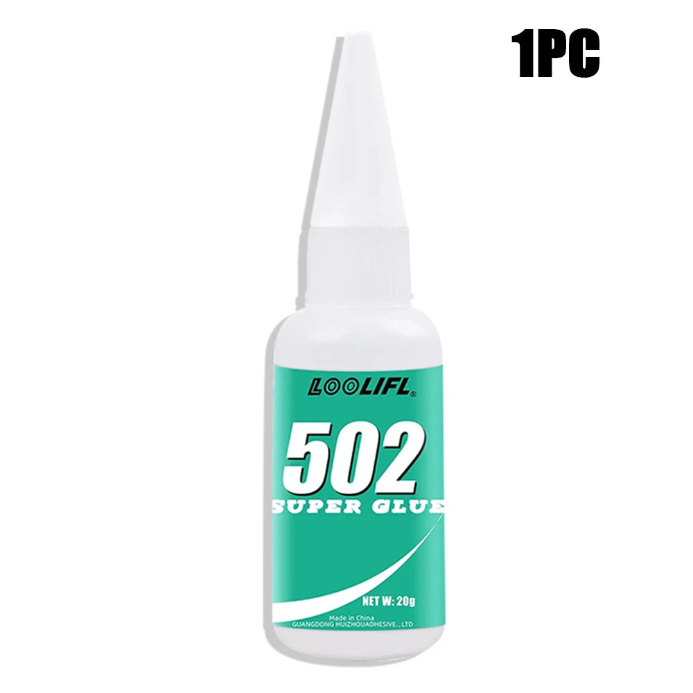 502 Super Glue Instant Strong Bond Glue Precision Tip Bottle Universal Repair Adhesive for DIY Craft Shoes Jewelry Metal Rubber
