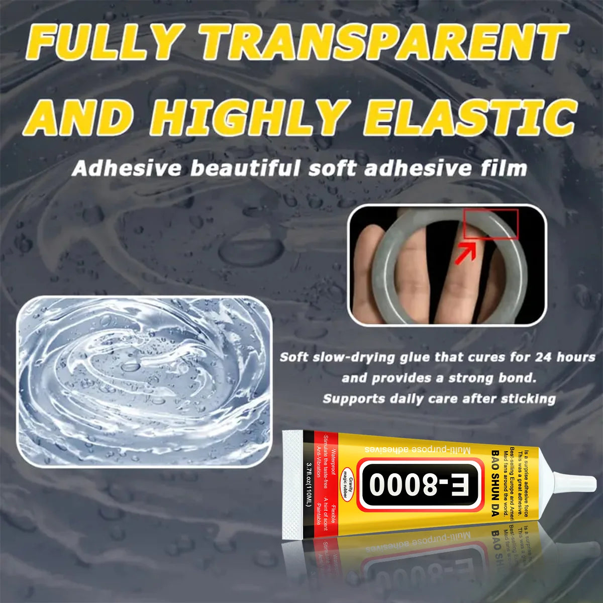 E8000 Glue For Phone Screen Repair Strong Transparent Super Adhesive Glass Jewelry DIY Crafts Touch Screen Tools 15/25/50/110ml
