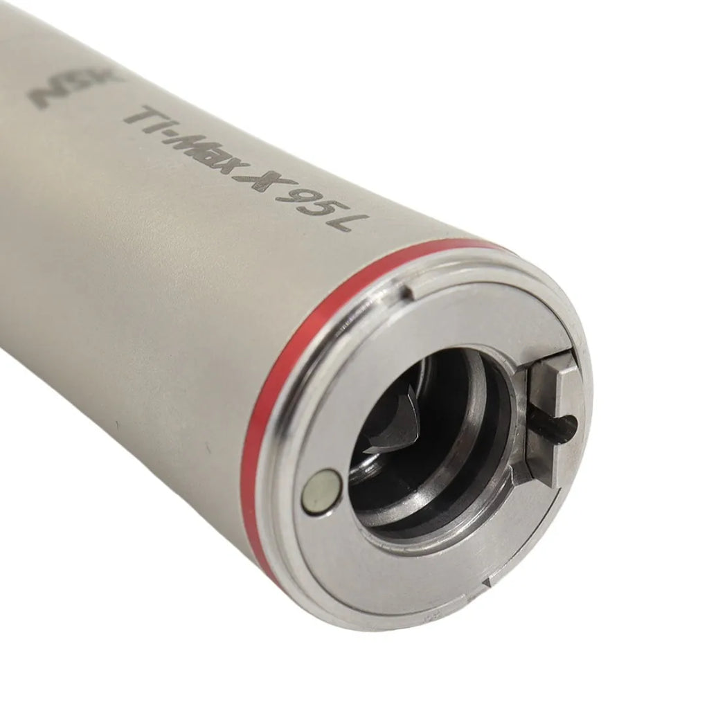 NSK Push Button 1:5 Increase Speed Handpiece Inner Water Spray Red Ring Made in Japan Dental Contra Angle Handpiece Ti Max X95L