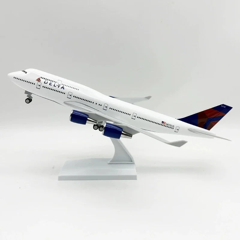 30cm Scale Plane 1/250 B747 Series Model Airplane Toy Resin Diecast Airplanes Building Kit (With Stand) Aviation Toys for Boys