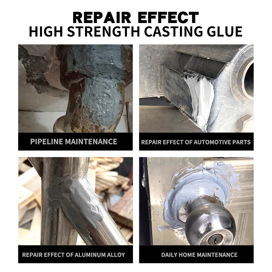 Metal Repair Glue,1.76 Oz Waterproof Epoxy Casting Adhesive, The Strongest Welding and Liquid Filler for Metals, Stainless Steel