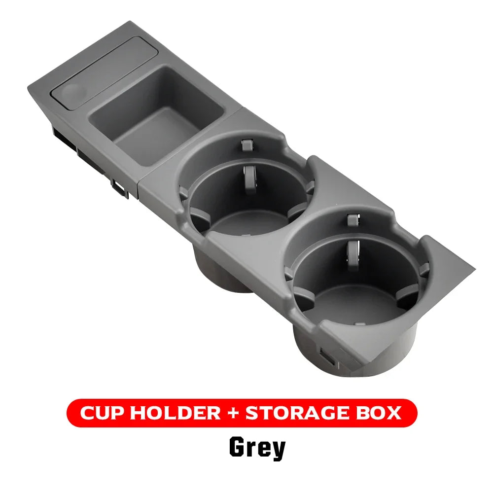 New Double Hole Car Styling Front Center Console Storage Box Coin + Cup Holder For BMW E46 Series 1999-2006 51168217953