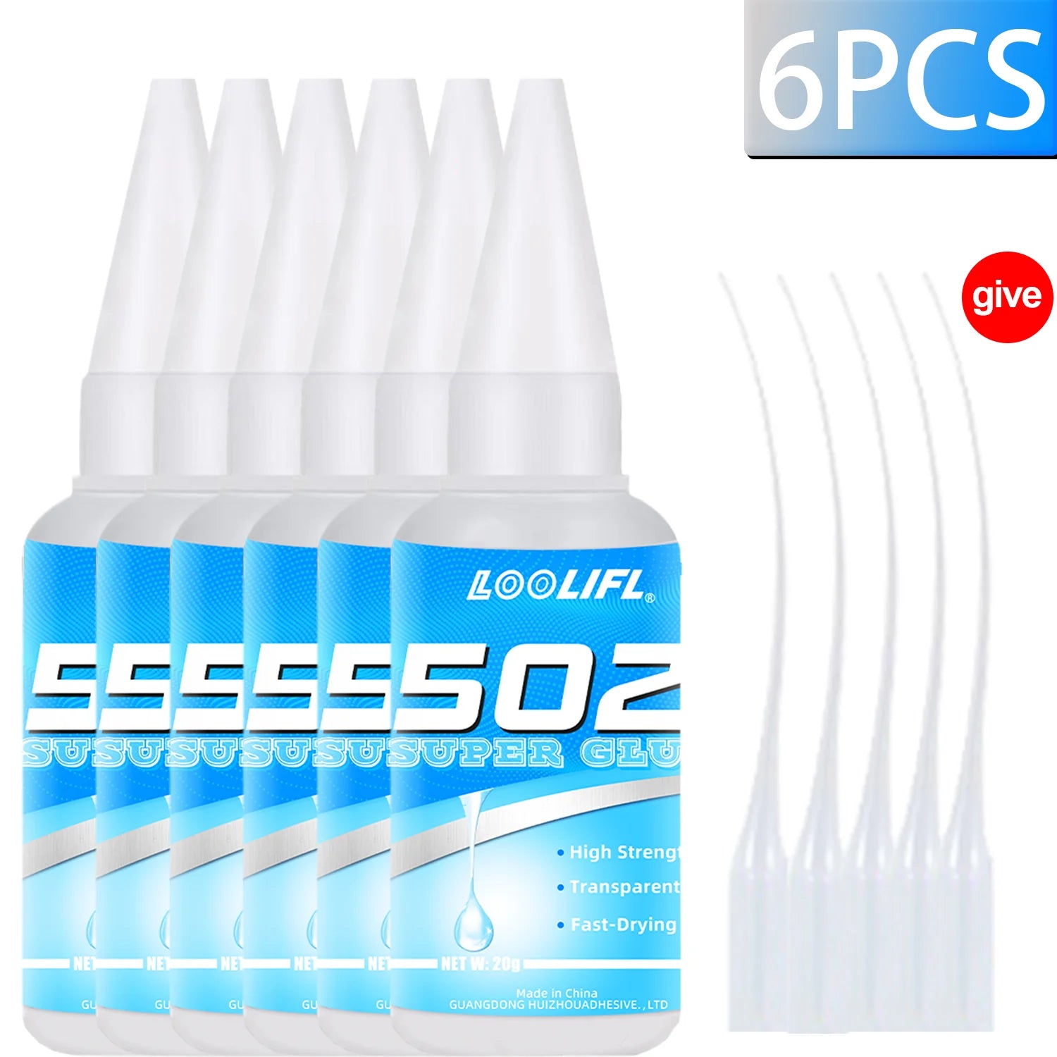 6PCS 502 Super Adhesive Multi Functional Adhesive, Used for Metal, Plastic, Daily Maintenance, DIY, and Small-Scale Process Repa