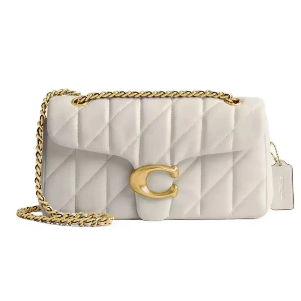 Sac à chaîne à motif diamant de haute qualité, sac messager à bandoulière, petit sac carré