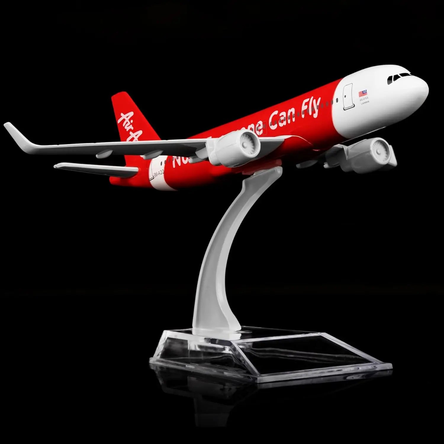 1/400 Scale Air Asia A320 16cm Metal Diecast Airplane Model Toy Kit with Stand for Collections and Displays or Boys Gift
