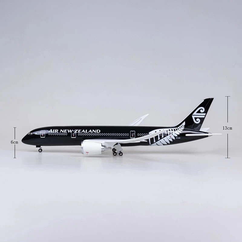 47CM Newzealand B787 Aircraft New Zealand Airlines Model W Light and Wheel Landing Gear Diecast Resin Plane Toy