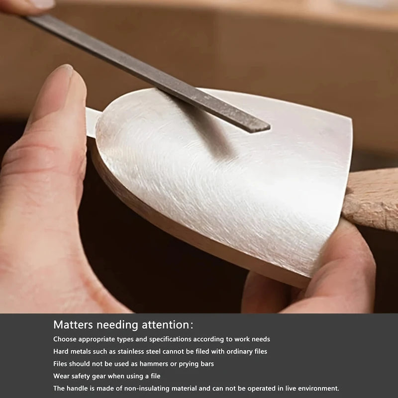 Premium Needle File Set-High-Carbon Steel Files Non-Slip Ergonomic Handles Precise Filing Wood Plastic Model Polishing Tool Set