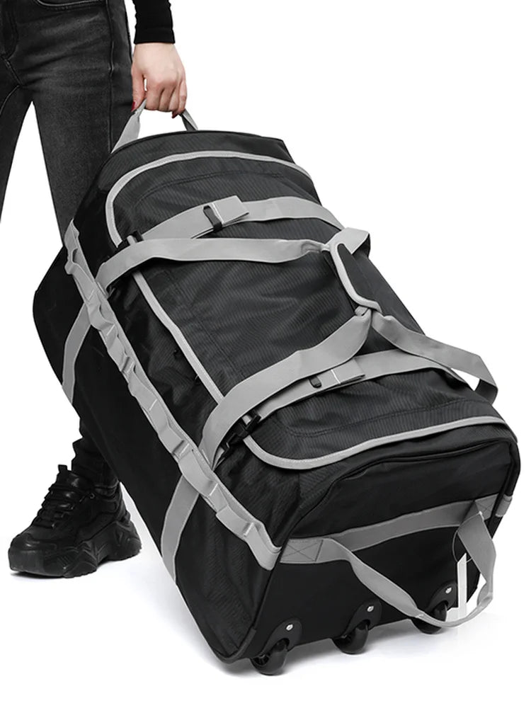 Outdoor Foldable Camping Travel Bag Moving Storage Bag Large Space Tugboat Bag Convenient for Self-Driving Tour And Relocation