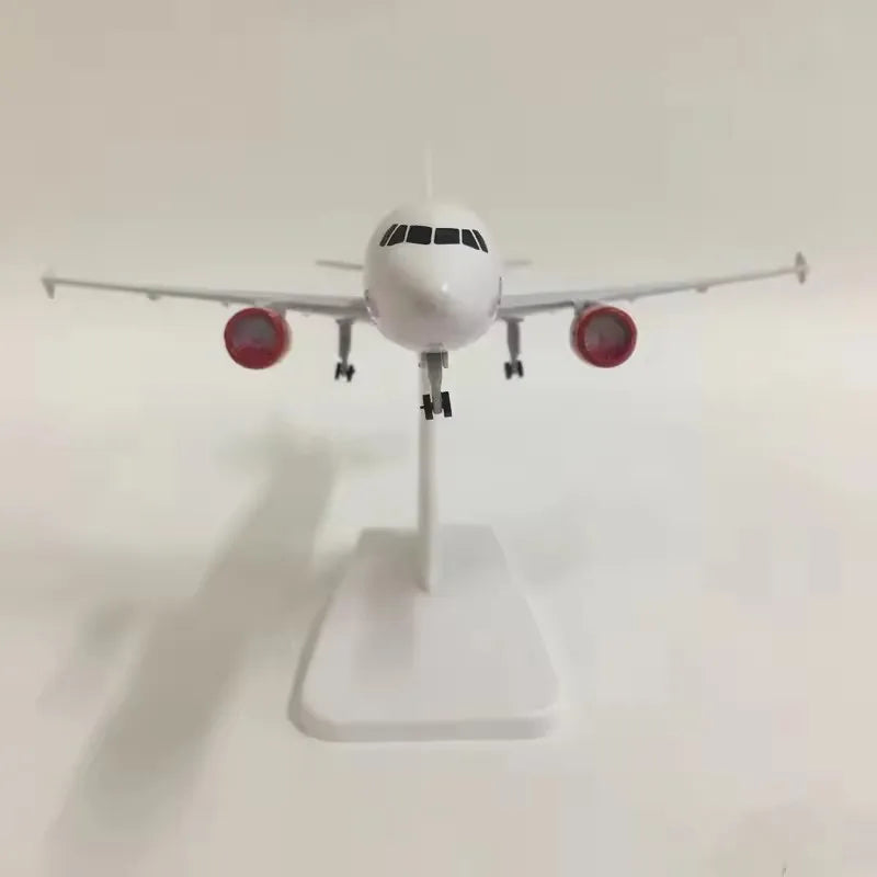 20CM Alloy Metal Airplanes A320 Red Air Asia Airways Plane Model 1:400 Scale Airbus Replica Model Ornament with Landing Gear