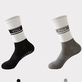 2 Pairs Professional Yoga Socks,  Cotton Strapping Silicone Anti-Slip Pilates Fitness Dance Floor Socks