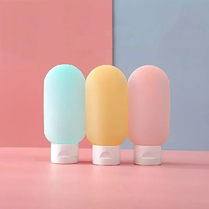 3/4Pcs Travel Botttles Set Refillable Bottle Cosmetic Containers 60ml Cream Lotion Shampoo Travel Dispenser Squeeze Tube Makeup