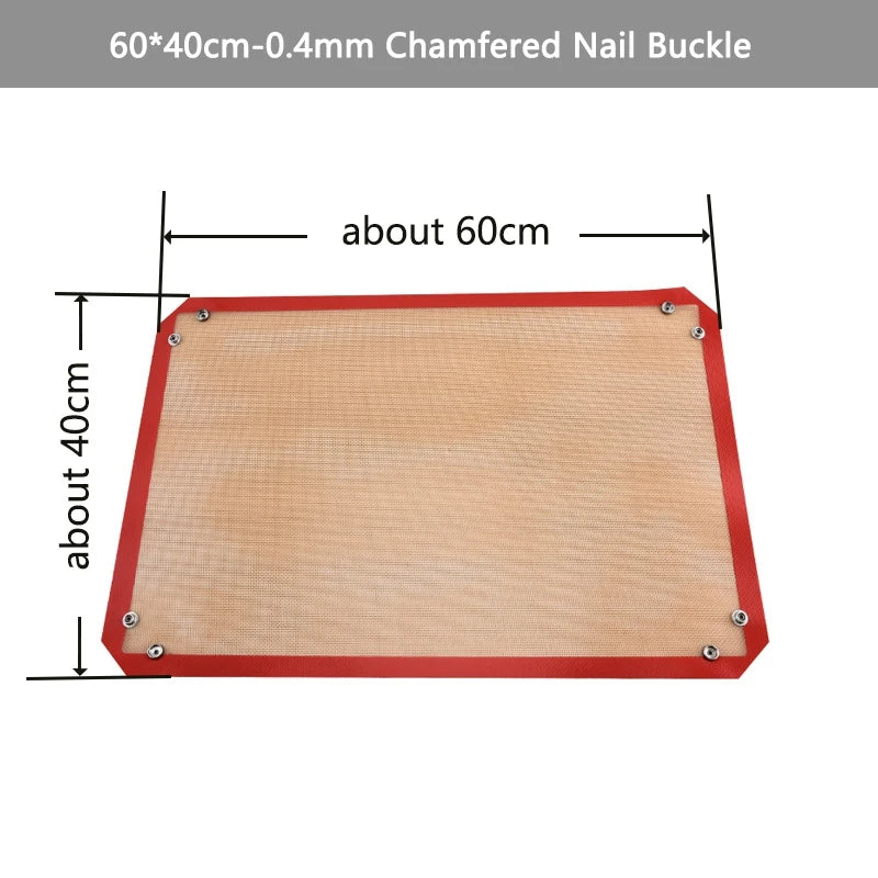 1Pc Silicone Baking Mat with Button Non-Stick Reusable Heat Resistant Pastry Mat Leak Proof Cookie Sheet for Oven Baking Supply