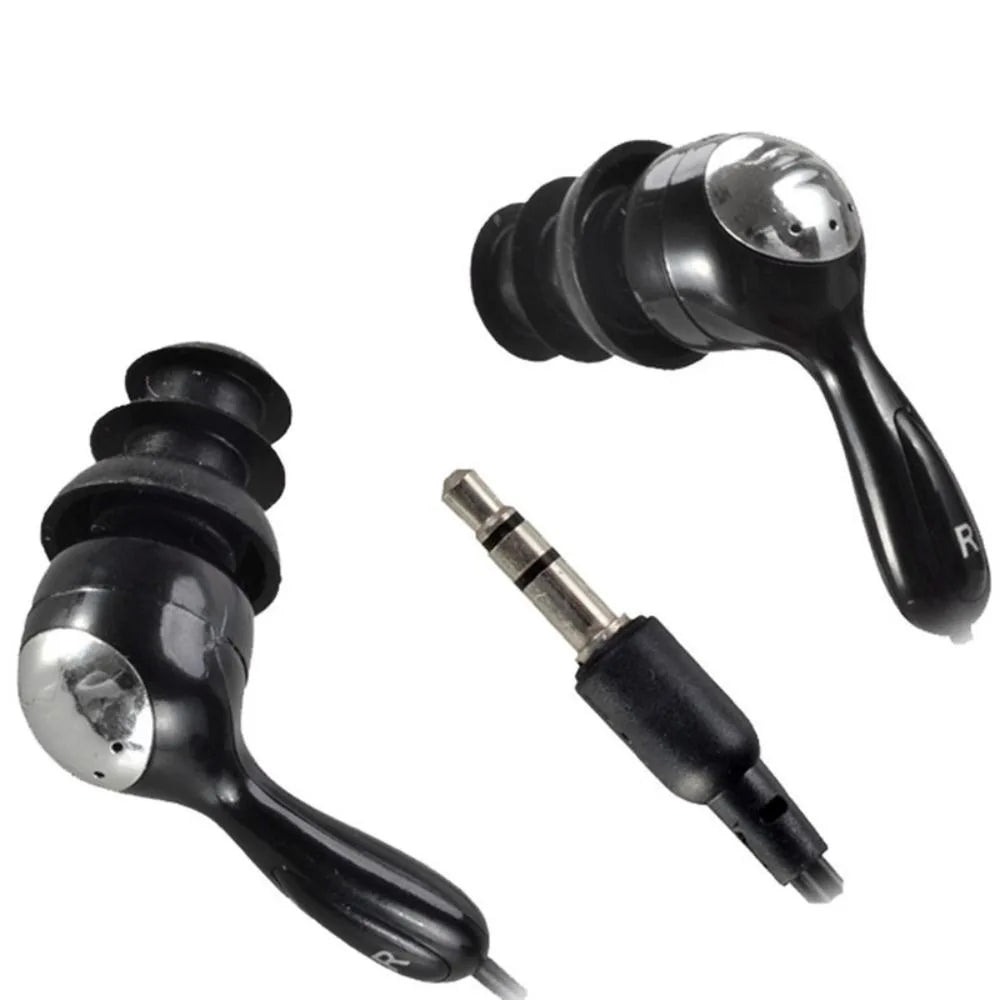 Swimming Waterproof IPX8 Wired Earphone In-ear 3.5mm Jack Headset Earbuds Portable Durable Music Earphones Diving