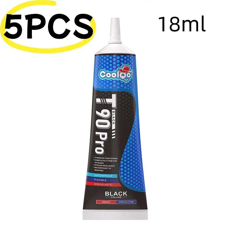 1/5Pcs 18ml 55ml Speaker Repair Glue Strong Adhesive Black for Foam Side Dust Cap Rubber Edge Cone Basin Loudspeaker Repair