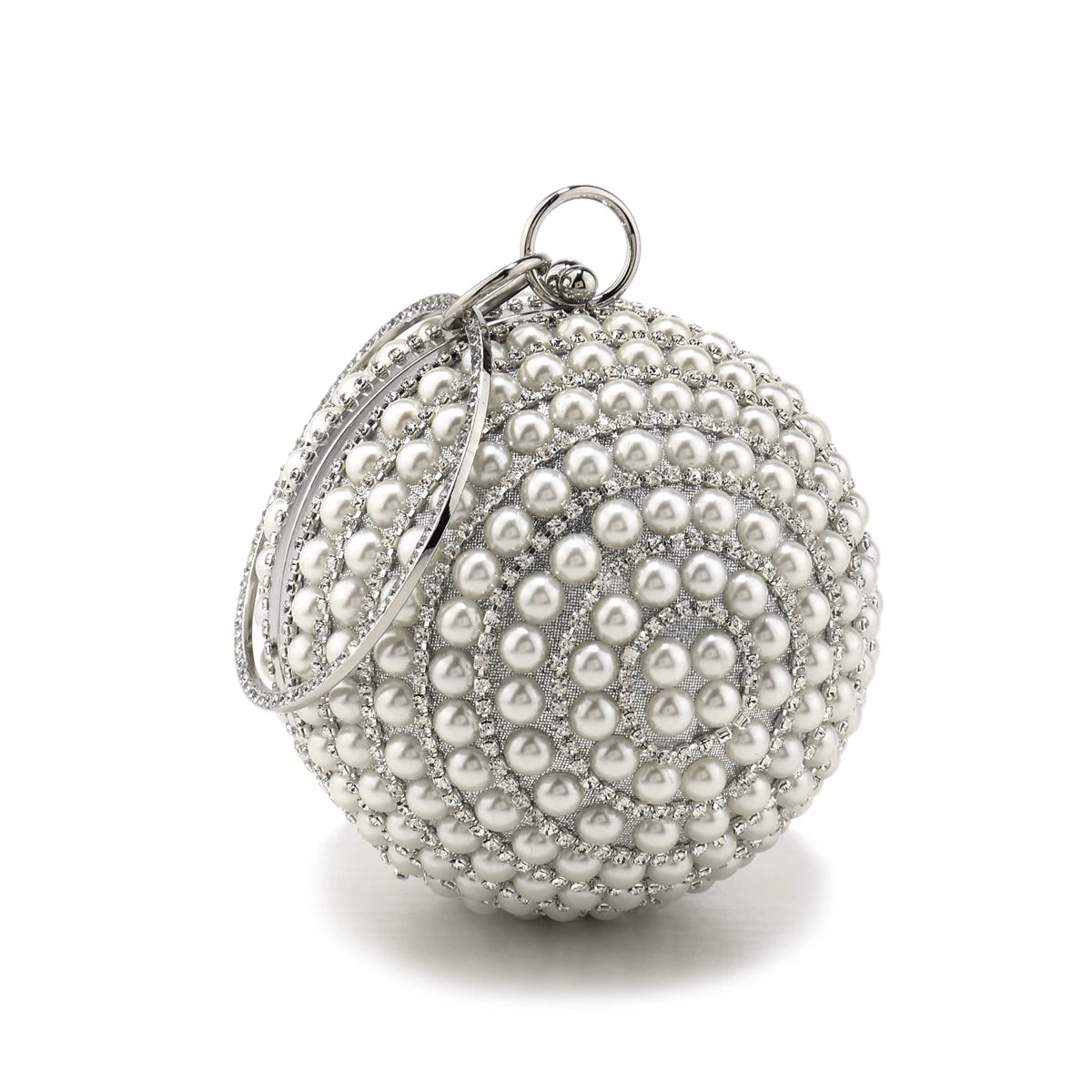 Party Clutch With Beaded Diamonds Evening Bags Pearl Handbags Ball Design Party Rhinestones Dress Purse