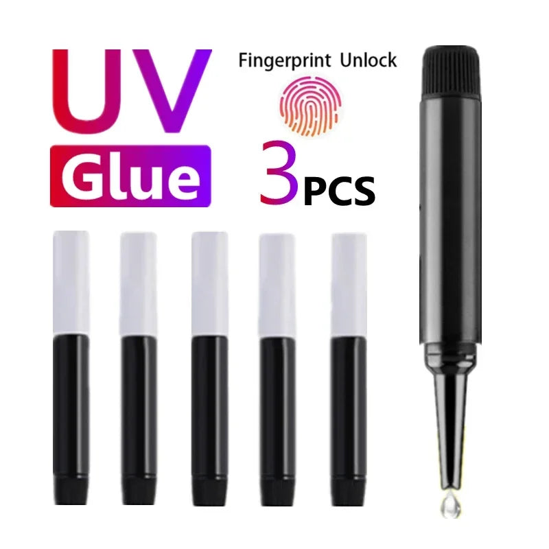 3 in 1 UV Tempered Glass Glue Screen Protector For All Mobile Phone Adhesive 3D Curved Tempered Glue Edge Full Cover Glass Glue