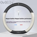 Suede Anti-slip Leather Car Steering Wheel Cover Auto Accessories for Tesla Model 3 Highland Y Juniper S Model X Roadster
