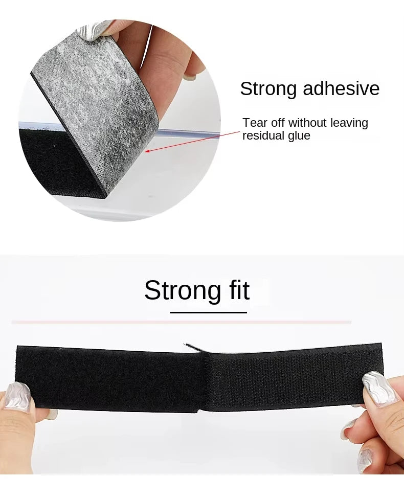 3M 9448A Black Double-Sided Self Adhesive 3m 16-100mm Strong Non-Trace High Temperature Resistant Hook and Loop Fastener Tape