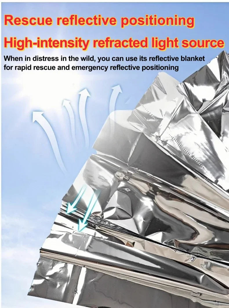 1/4pcs Emergency Mylar Thermal Blanket Foil Space Blanket Designed for NASA Body Warmer Outdoor First Aid Camping Hiking Travel