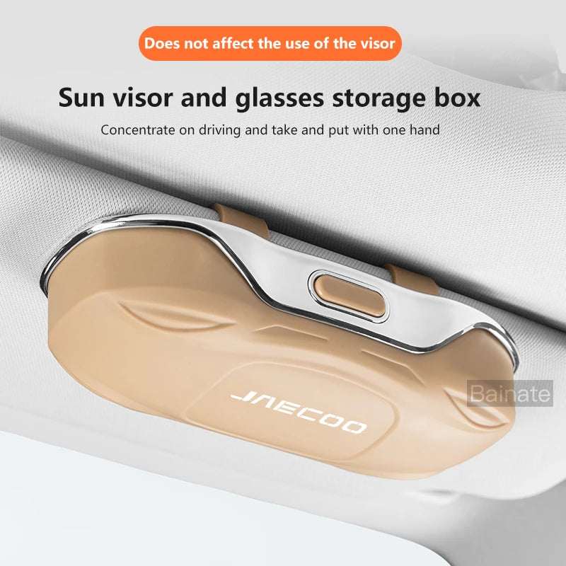 Car Sunglasses Storage Box Visor Glasses Clip For CHERY JAECOO J7 PHEV JAECOO J8 J5 EV 2024 2025 Car Interior Accessories