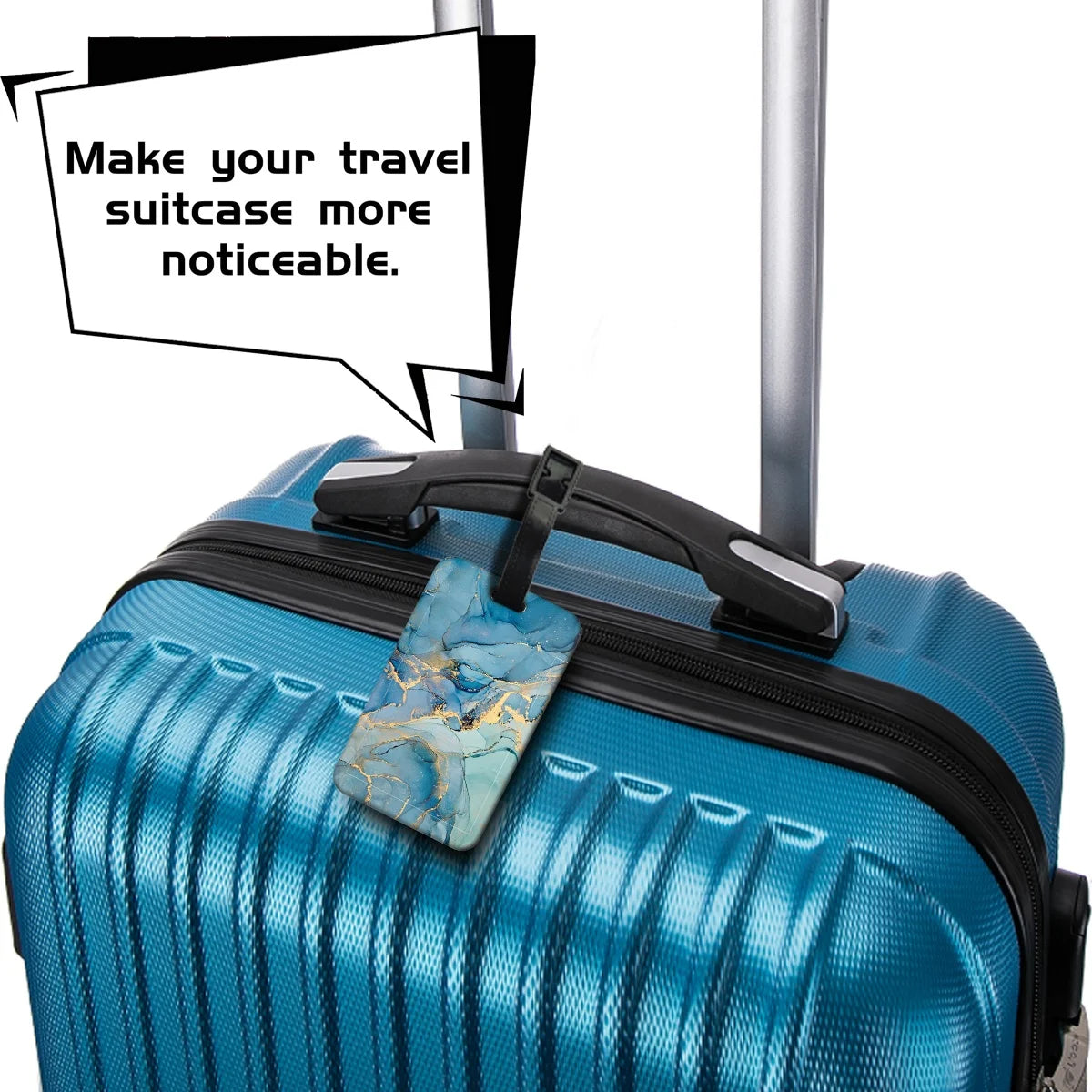 5 Marble Patterns Luggage Tag for Suitcases Travel ID Bag Tag for Men Backpacks Address Holder Baggage Boarding Portable Ticket