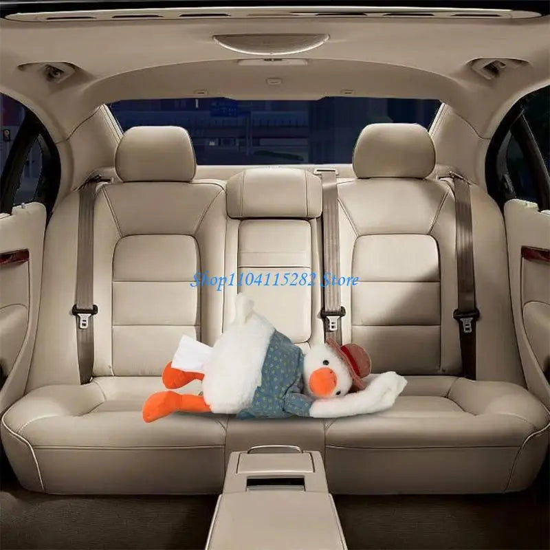Car Headrest Tissue Box Car Interior Accessories Duck Animal Pattern Paper Case Hanging Napkin Holder Tissue Dispenser