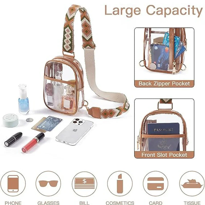 Clear Bag For Stadium Events, Clear Bag Purses For Women Crossbody Transparent, Crossbody Purses For Concerts Sports