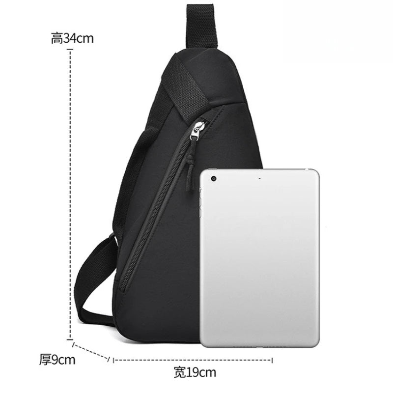 Men's Chest Bag Business Casual Multi-Functional Large-Capacity Crossbody Bag Women Japanese-Style Stylish Single-Shoulder Bag