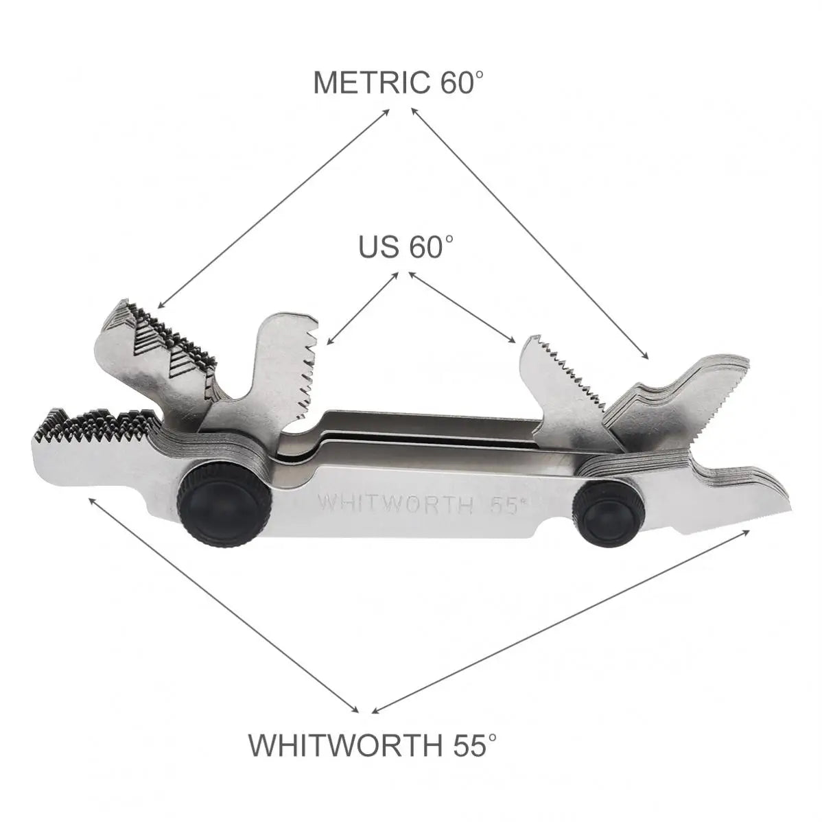 20-58 Blades Screw Pitch Gauge Metric & Imperial & US Screw Meter SAE Whitworth 55/60 Degree Metrisch Thread Measurement Tools