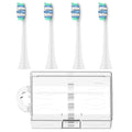 Toothbrush Head Travel Case with 4x Professional Replacement Brush Heads Compatible with Philips Sonicare Electric Toothbrushes