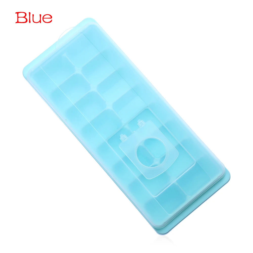 16 Cavity Jelly Freezer Kitchen Plastic Maker Box Ice Tray With Lid Jelly Freezer Cube Mold