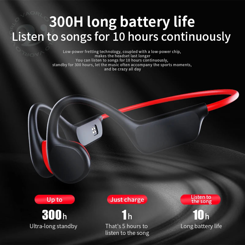 New True Bone Conduction IPX8  Waterproof  Swimming Headphones Wireless Earphone Bluetooth Sport Headset MP3 With Mic For Runnin