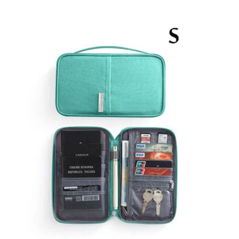 New Women Multi-Function Waterproof Travel Passport Holder Cover Case Pink Bags Family Document Organizer Travel Accessories Bag