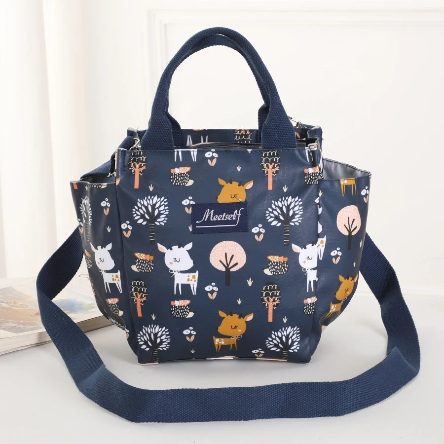 Crossbody handbag, tote bag, large capacity meal bag storage bag