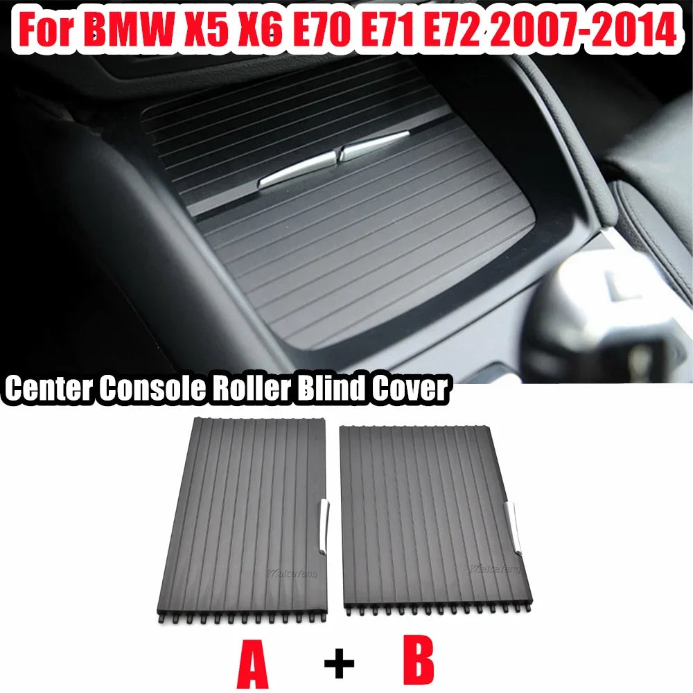 51166954943 Interior Water Cup Rack Car Center Console Cover Slide Roller Blind Car Mounts Drinks Holders For BMW X5 E70 X6 E71