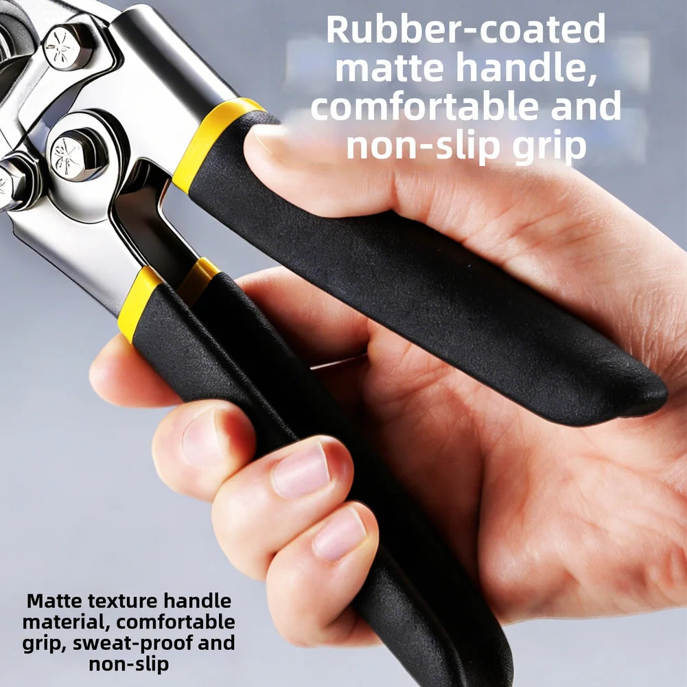 Folded Edge-Pliers For Metal Bending Wide Mouth Flat-Jaw Design For Iron Sheets Ceiling Panels And Stainless Steel Projects