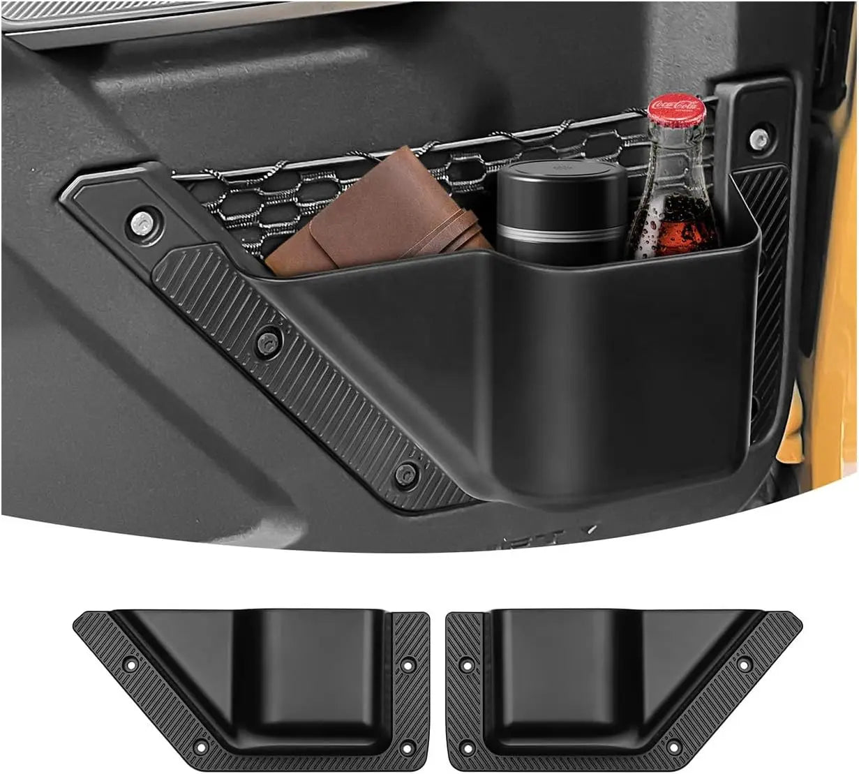 Compatible For 2021-2025 2026 Ford Bronco Accessories Cup Holder Side Organizer Box for Bronco Storage 2/4 Door (Not Sport)