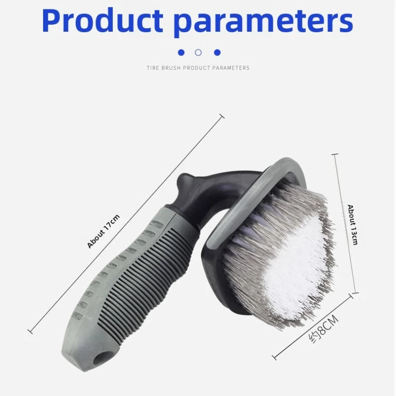 Car Wheel Brush Kit Tire Rim Cleaning Brush Set Heavy Duty Scrubber for Rims and Tires with Extendable Handle Car Wash Tool