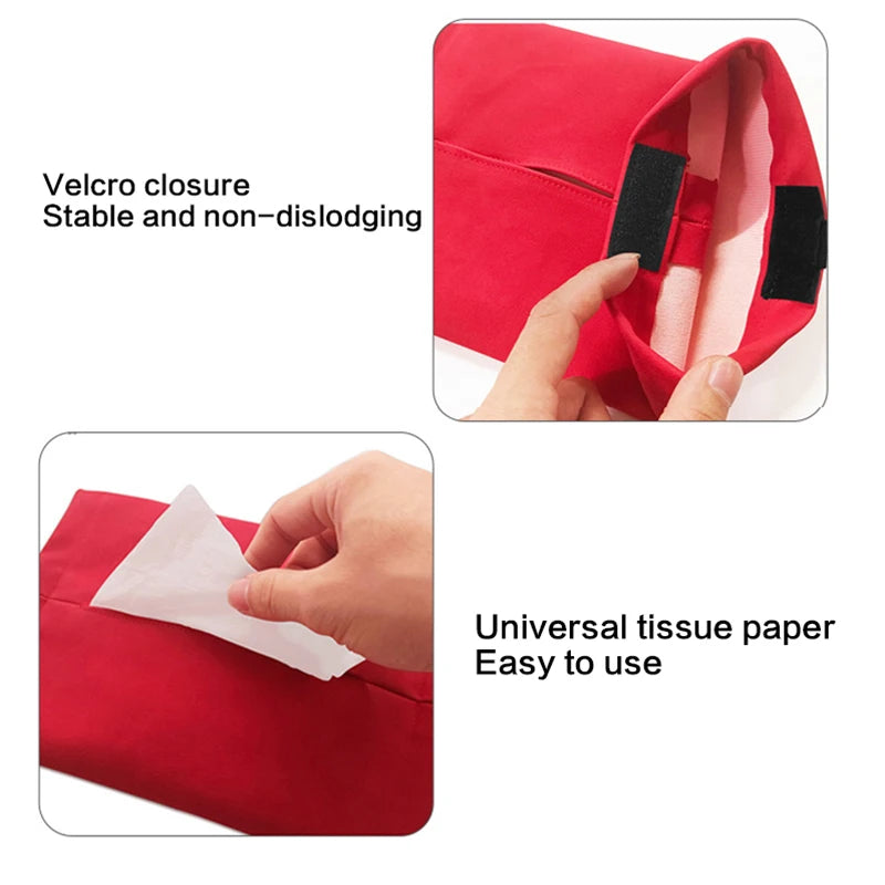 Car Hidden Tissue Holder Box for Tesla Model 3 Y Armrest Seat Back Napkin Center Console Flocking Storage Bag Auto Accessories