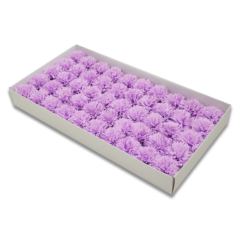 50Pcs Carnation Flowers Head for DIY Bouquet Craft-Long-Lasting Fragrant  Artificial Blooms Valentine's/Mother's Day Home Decor