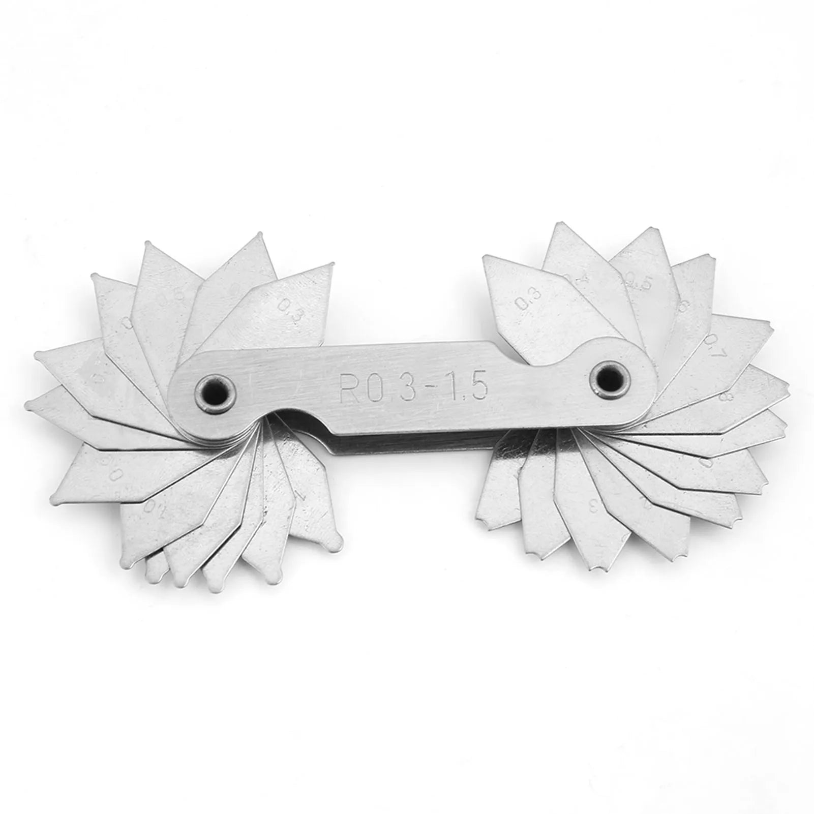 4PCS Stainless Steel Radius Gauge R0.3-1.5/ R1-6.5/ R7-14.5/ R15-25 Radius Measuring Tool Convex Gauge