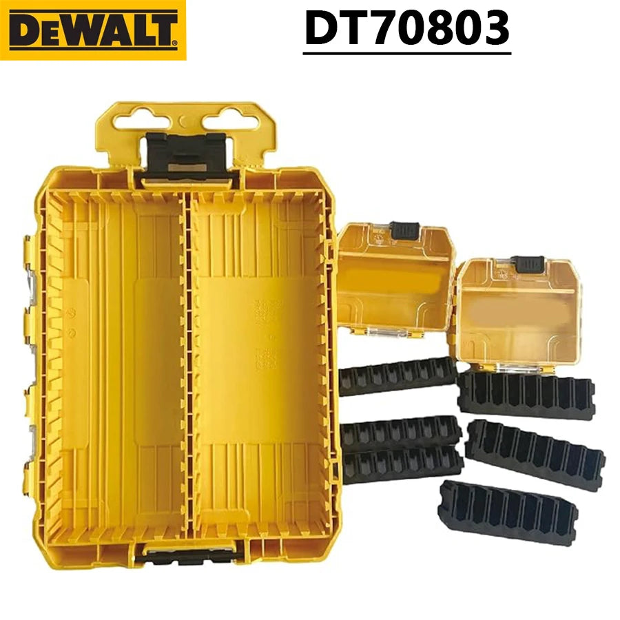 DEWALT DT70803 Large Storage Box with Removable Dividers and Small Part Box Multifunctional Transparent Plastic Stackable Box