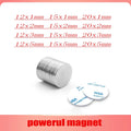 20x1mm Strong Neodymium Magnets with Self-adhesive Double-sided Tape 12*5 for Home Refrigerator, Office, DIY 12x2 15x3 20x2 20x5