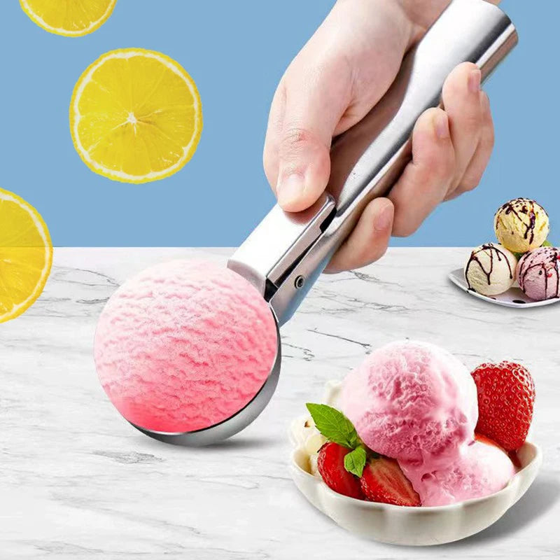 Stainless Steel Ice Cream Spoon Multifunctional Spoon for Ice Cream Dual-Purpose Scoop Fruit Watermelon Spoon Ball Scoop BJL001