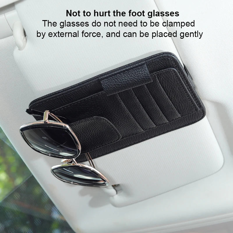 Car Sun Visor Storage Bag Car Glasses Clip Car Interior Supplies 12.5*15CM Car Business Card Holder Bill Holder