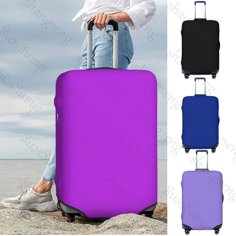 Solid color printing DIY Travel Luggage Cover Elastic Suitcase Trolley Protector dust cover Suitcase Case For 18-32" Luggage
