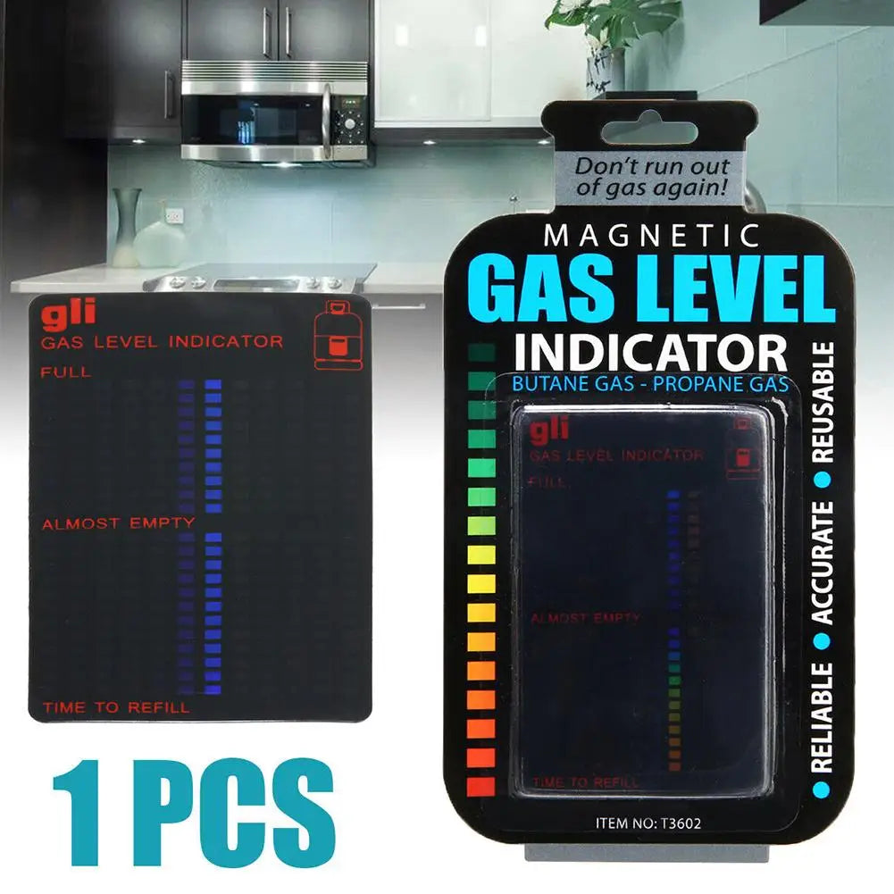 Propane Butane LPG Fuel Gas Tank Level Indicator Magnetic Gauge Bottle Temperature Measuring Stick Test Card