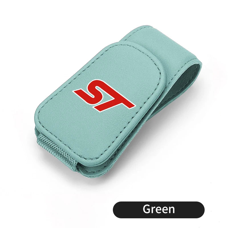 For Ford Magnetic Car Glasses Holder Sunshade Platep Card Ticket Clip ST Racing RS S Mustang Kuga Fiesta Fusion Mondeo Edge