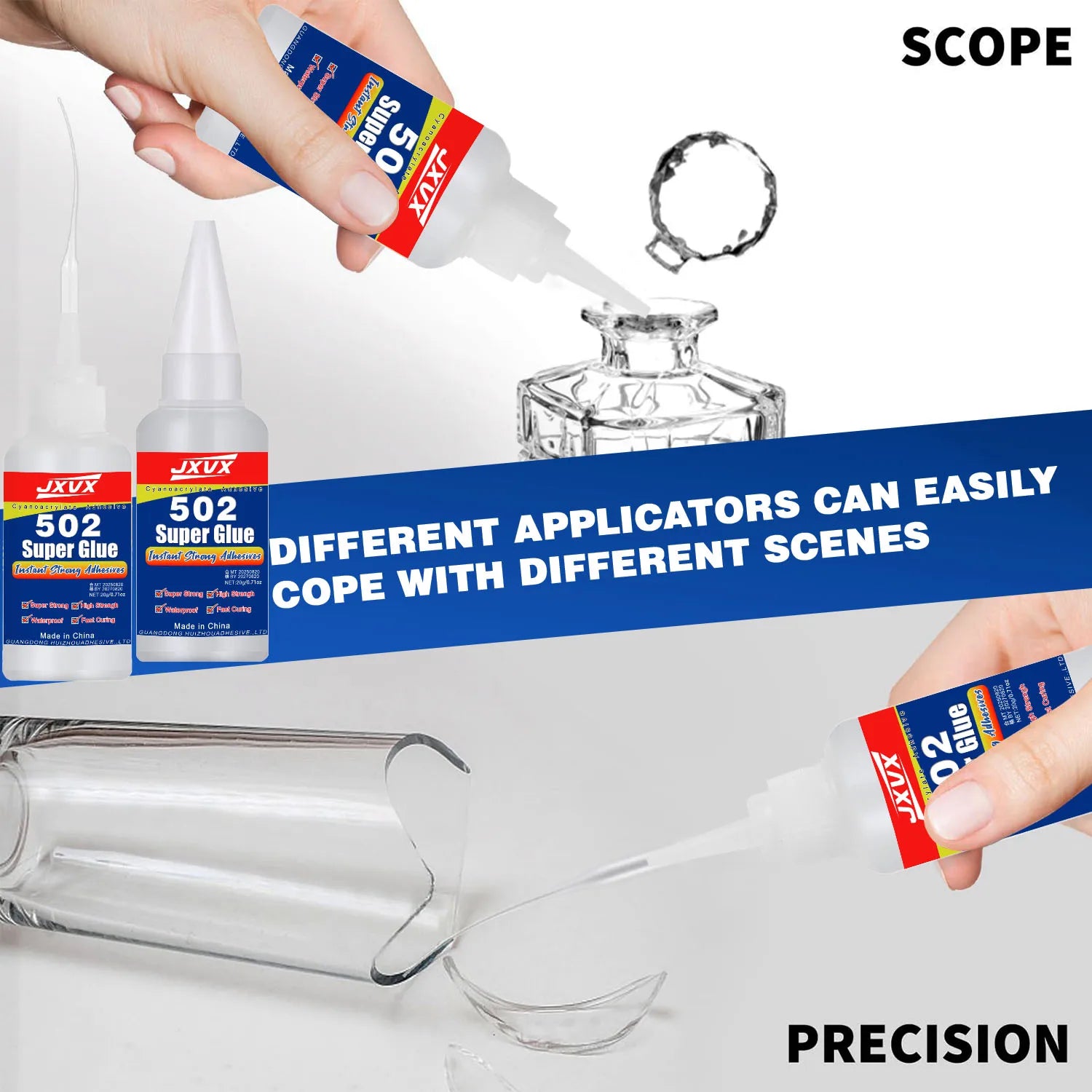 5-10pcs 502 Super Glue Instant Quick-drying Cyanoacrylate Adhesive Leather Rubber Glass Wood Metal Strong Bond Liquid Glue Tool