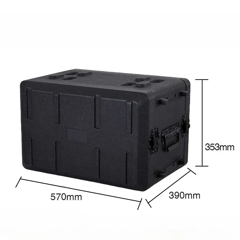 PE Plastic Power Amplifier Receiver Storage Tool Case Wireless Microphone Storage Safety Protection Tool Case Theater Stage Box